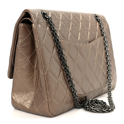 Chanel Metallic Aged Calfskin Quilted 2.55 Reissue 227 Flap Dark Gold 3 of 10