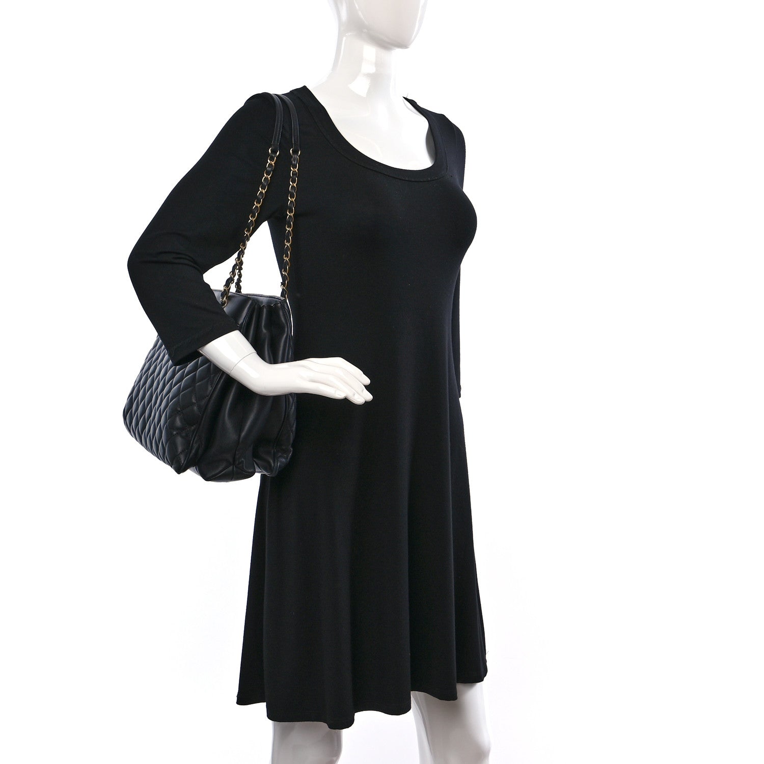 Chanel Lambskin Quilted Coco Vintage Tote Black 2 of 12