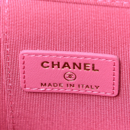 Chanel Caviar Quilted Mini Vanity Case With Chain Pink 5 of 10