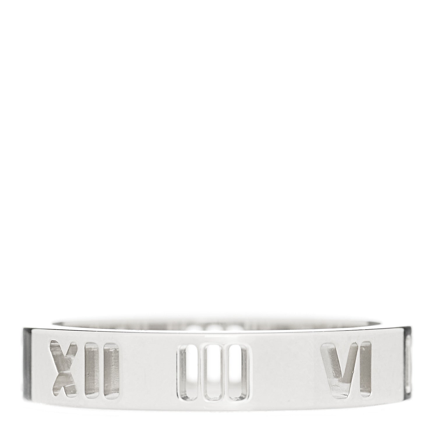 Tiffany Sterling Silver Narrow Atlas Pierced Ring 48 4.5 1 of 5