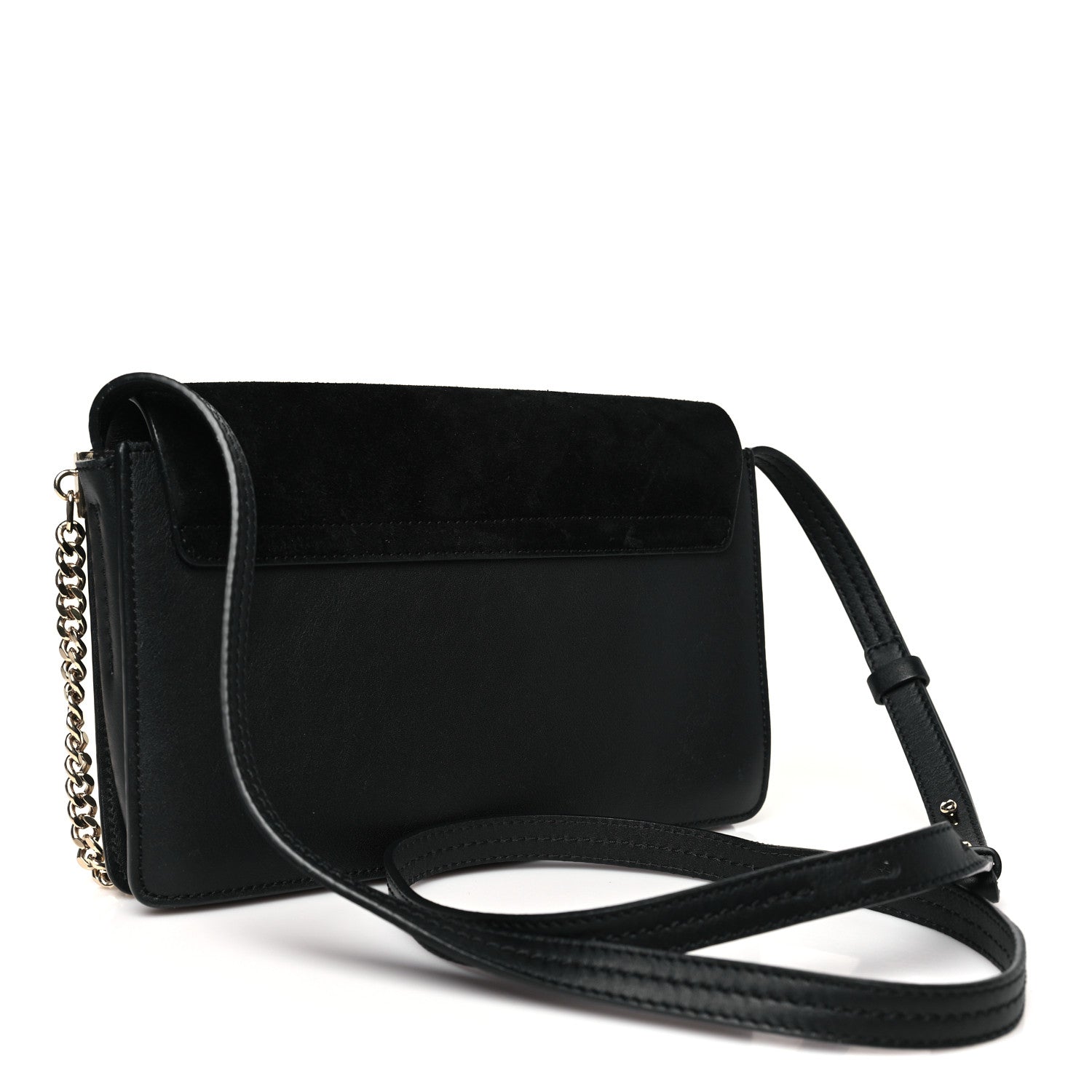 Chloe Suede Calfskin Small Faye Shoulder Bag Black 3 of 11