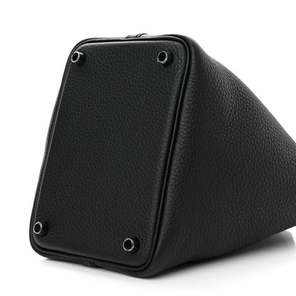 Hermes Taurillon Clemence Monochrome Picotin Lock 18 PM Black 9 of 10