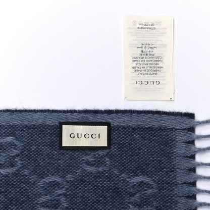 Gucci Wool Alpaca Monogram Web New Nikky Scarf Midnight Blue 4 of 4