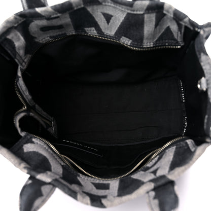 Marc Jacobs Denim Jacquard Medium The Monogram Tote Bag Denim Blue 5 of 18