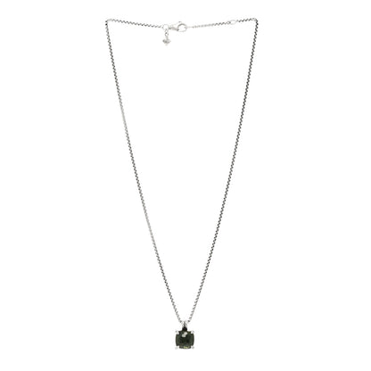 David Yurman Sterling Silver Diamond Hematine 11mm Chatelaine Pendant Necklace 3 of 5