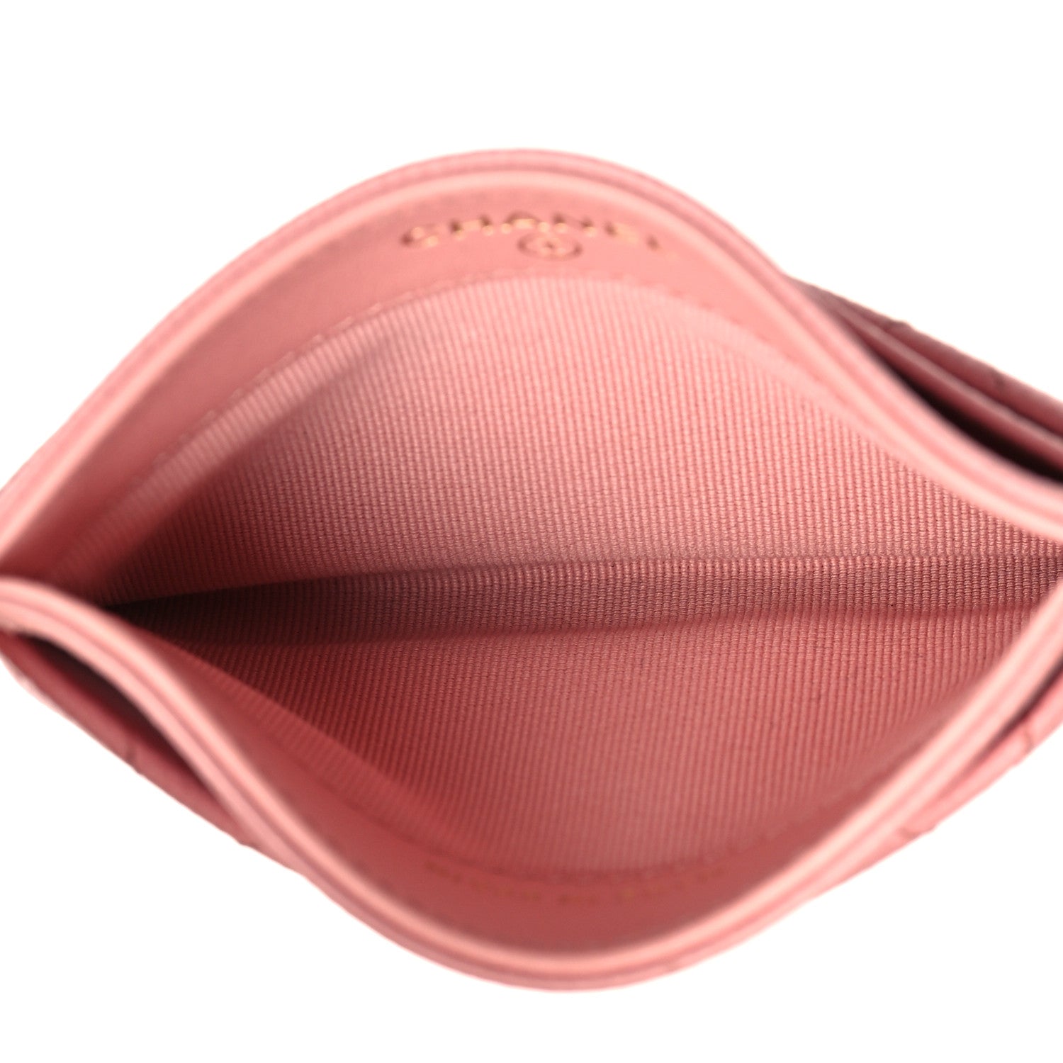 Chanel Caviar Quilted Card Holder Pink 5 of 14