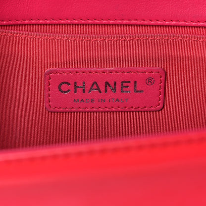 Chanel Patent Calfskin Enamel Quilted Medium Boy Flap Dark Pink 6 of 20