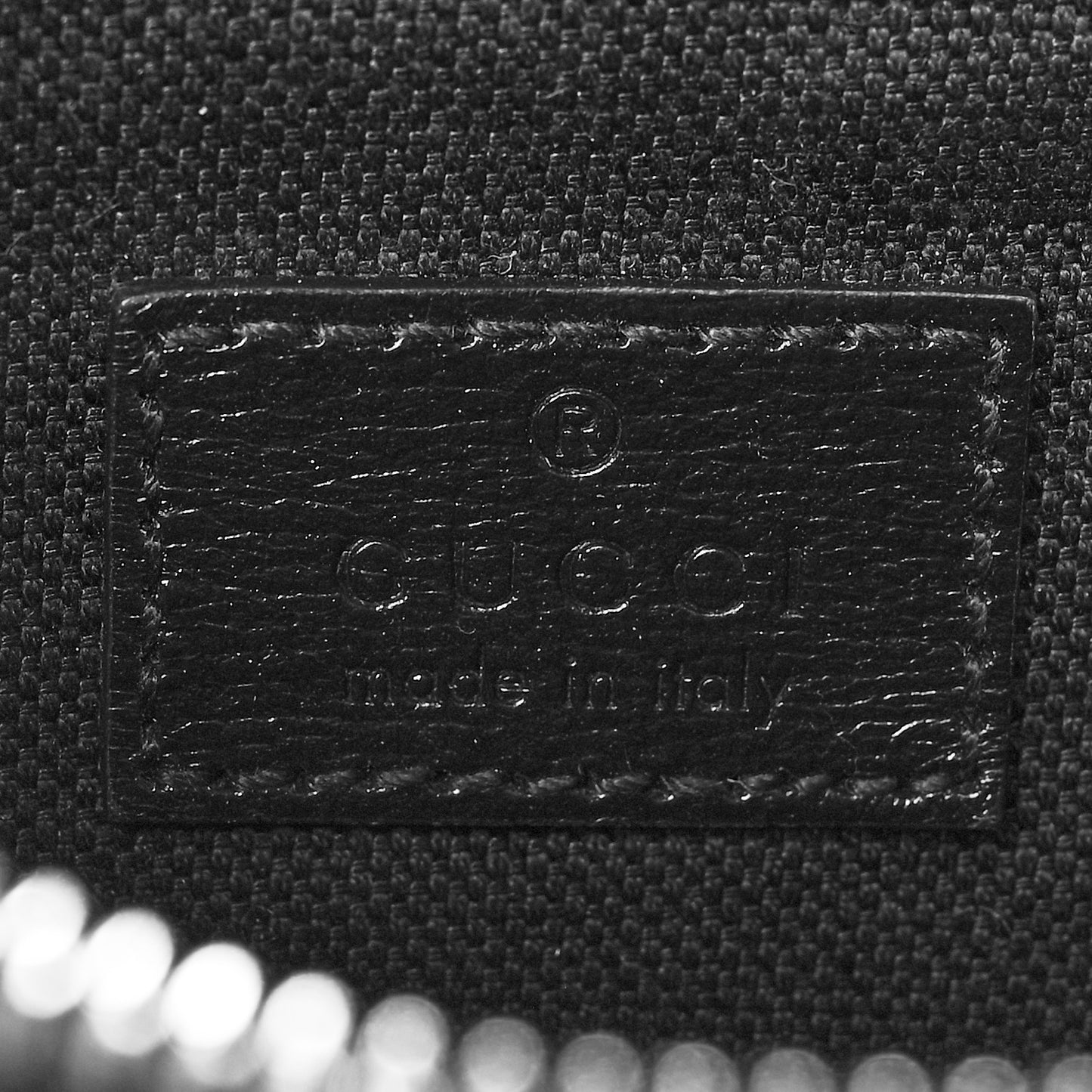 GG Supreme Monogram Textured Calfskin Retro Interlocking G Belt Bag Black