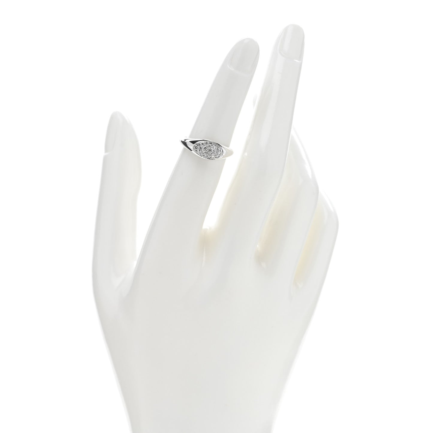 Sterling Silver Diamond Pebble Ring 49 5