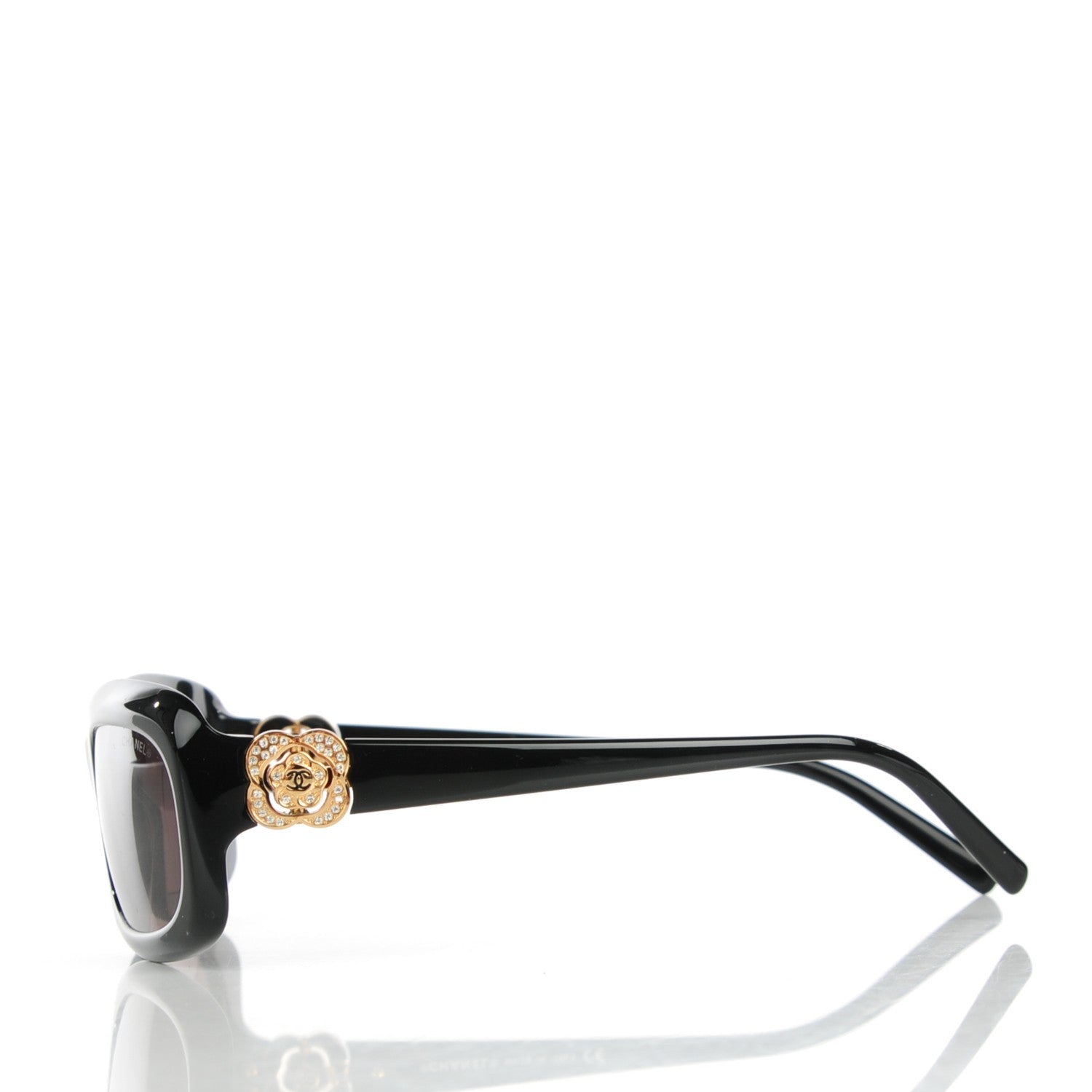 Chanel Crystal Camellia CC Sunglasses 5127-B Black 4 of 8