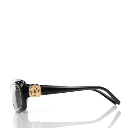 Chanel Crystal Camellia CC Sunglasses 5127-B Black 4 of 8