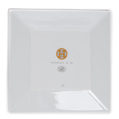 Hermes Porcelain Mosaique au 24 Square Plate Gift Box 8 of 11