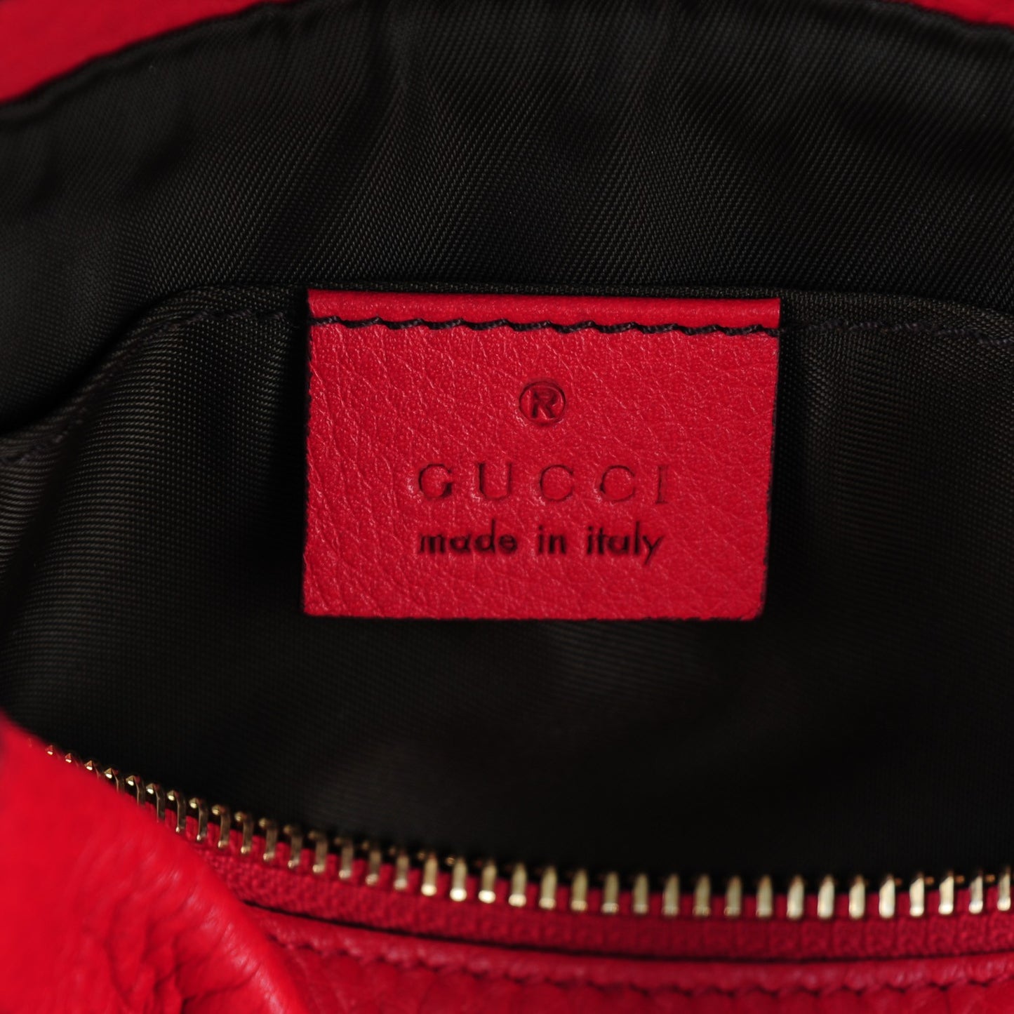 Pebbled Calfskin Soho Cosmetic Case Tabasco Red