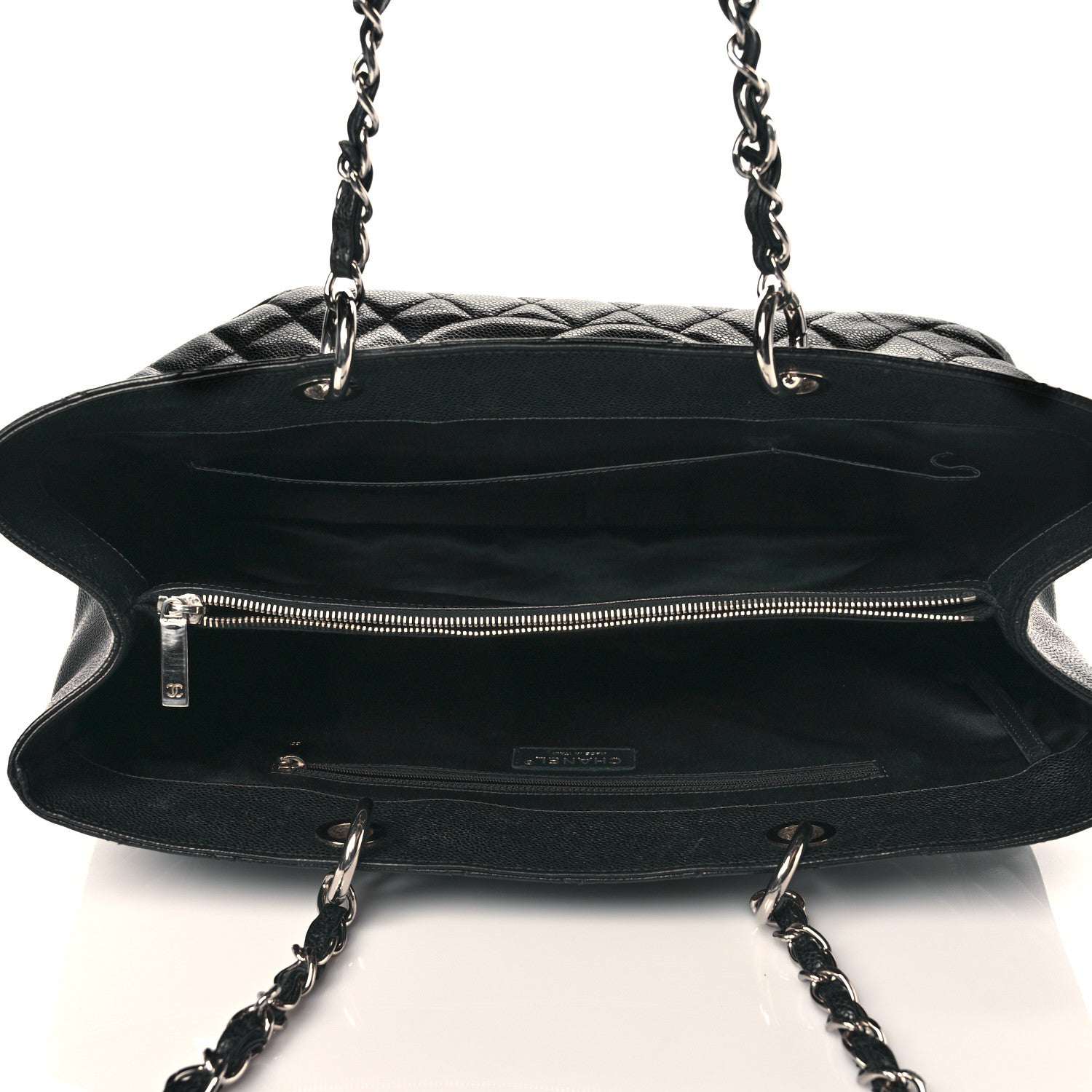 Chanel Caviar Quilted XL Grand Shopping Tote GST Black 5 of 12