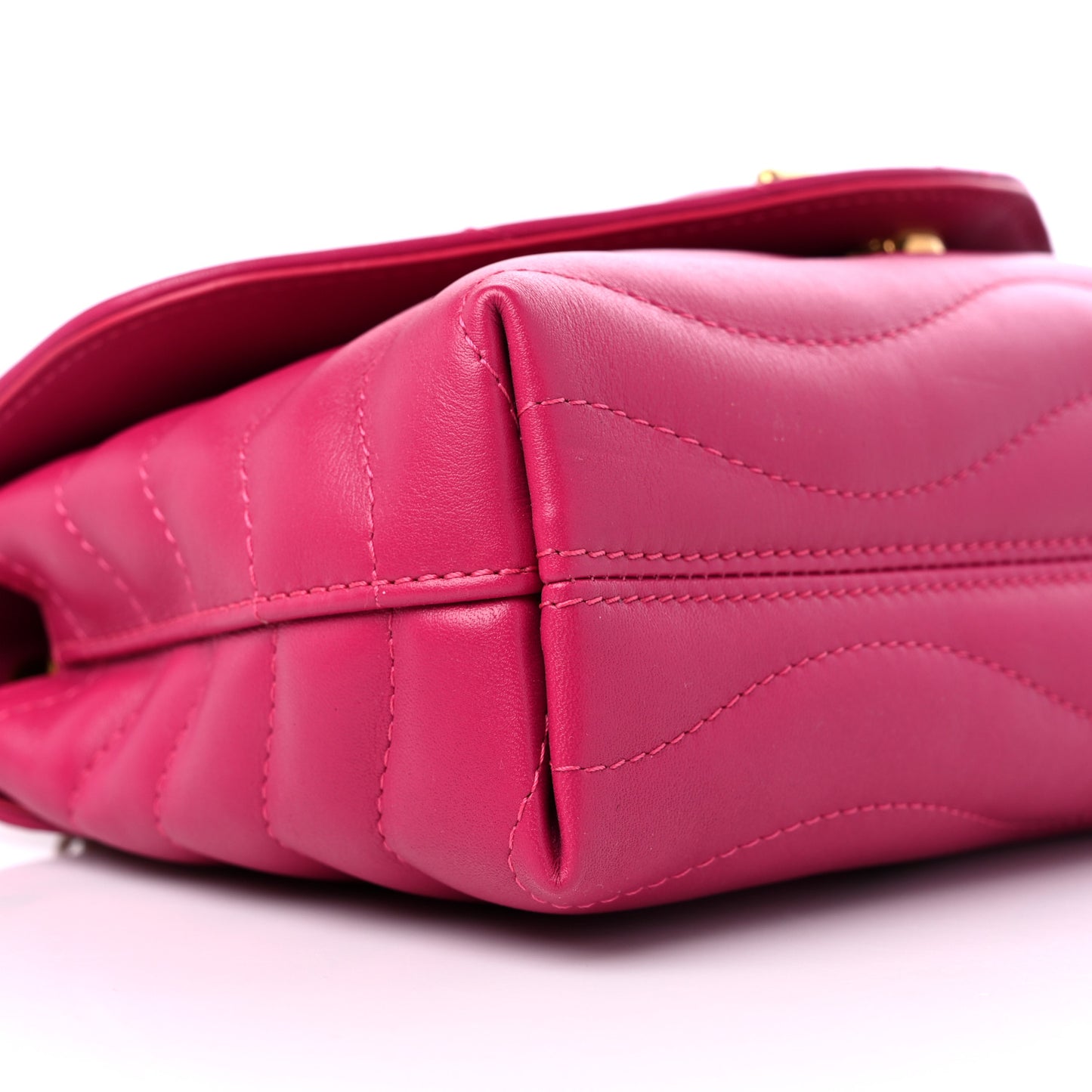Calfskin LV New Wave Chain Bag Rose Freesia
