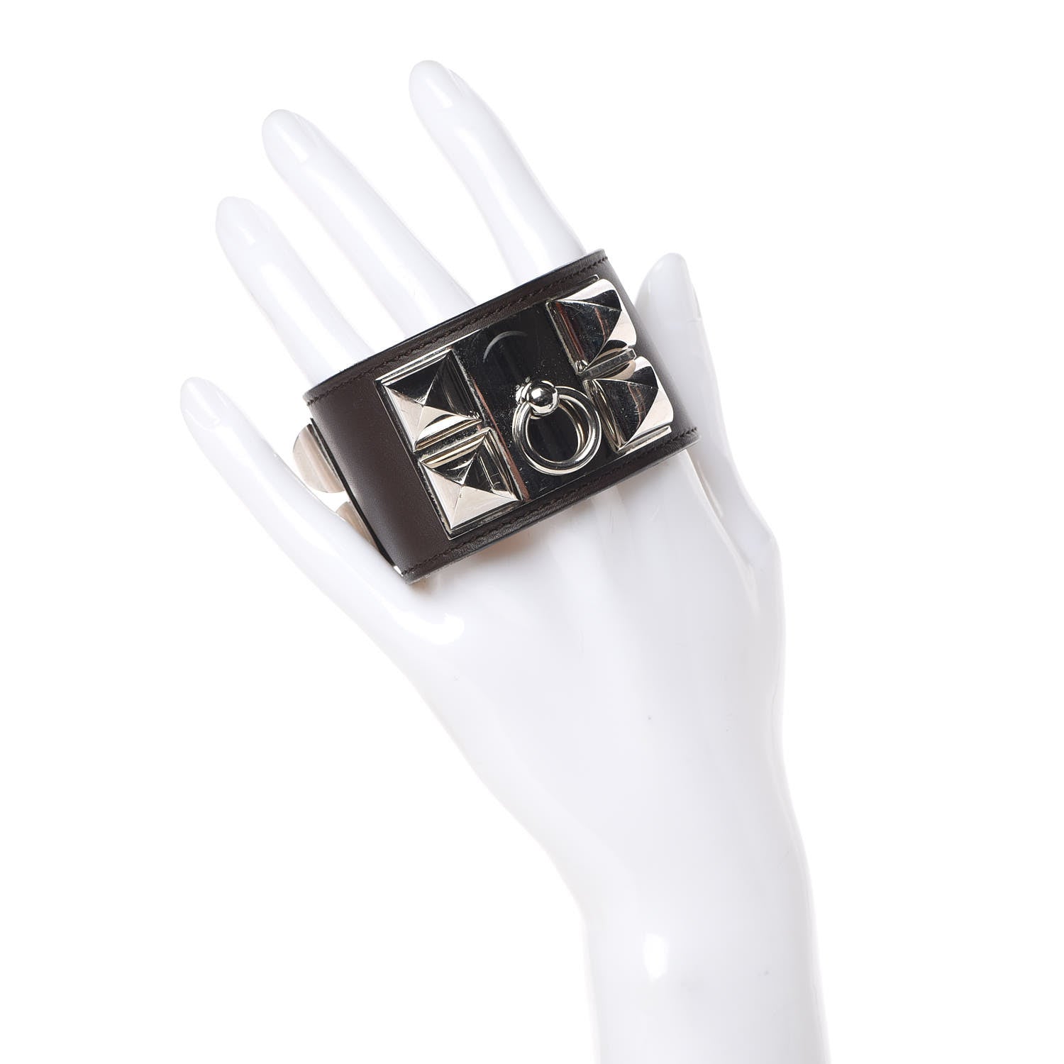 Hermes Box Collier De Chien CDC Bracelet Chocolate 2 of 9