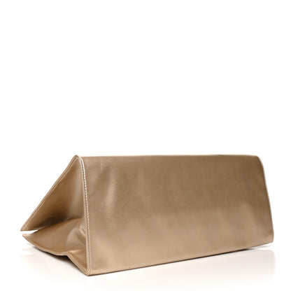 Telfar Metallic Vegan Leather Large Shopping Bag Gold 4 of 10