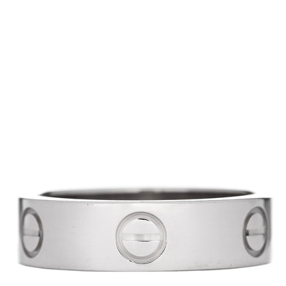 Cartier 18K White Gold 5.5mm LOVE Ring 56 7.5 1 of 4