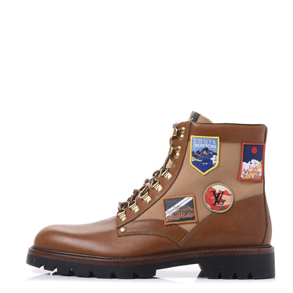 Louis Vuitton Calfskin Oberkampf Ankle Boots 11 Cognac 1 of 8