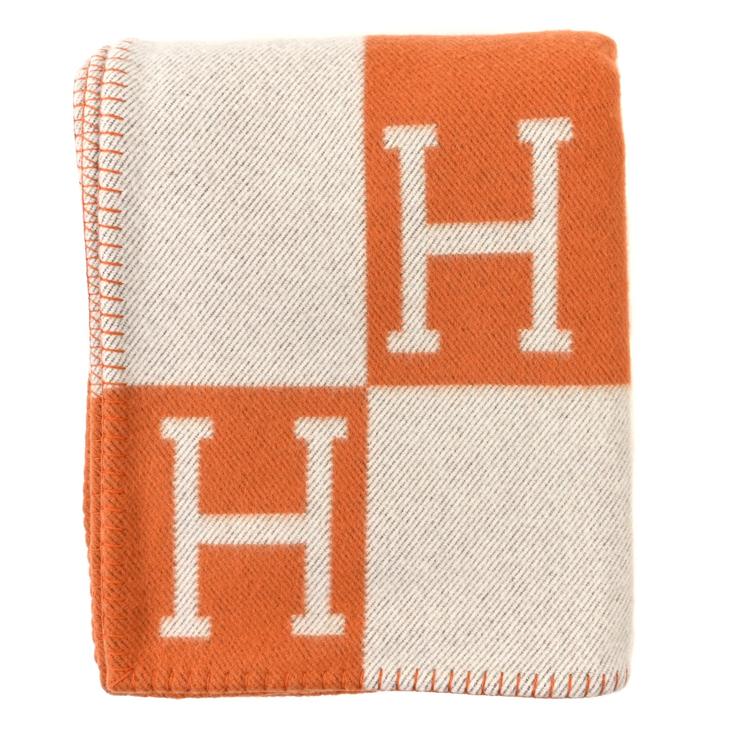 Wool Cashmere Signature Classic Avalon Blanket Ecru Potiron