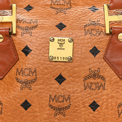 MCM Visetos Essential Boston Bag Cognac 6 of 9