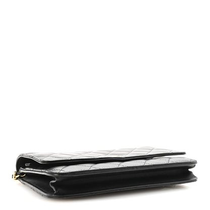 Chanel Lambskin Quilted Wallet On Chain WOC Black 4 of 12