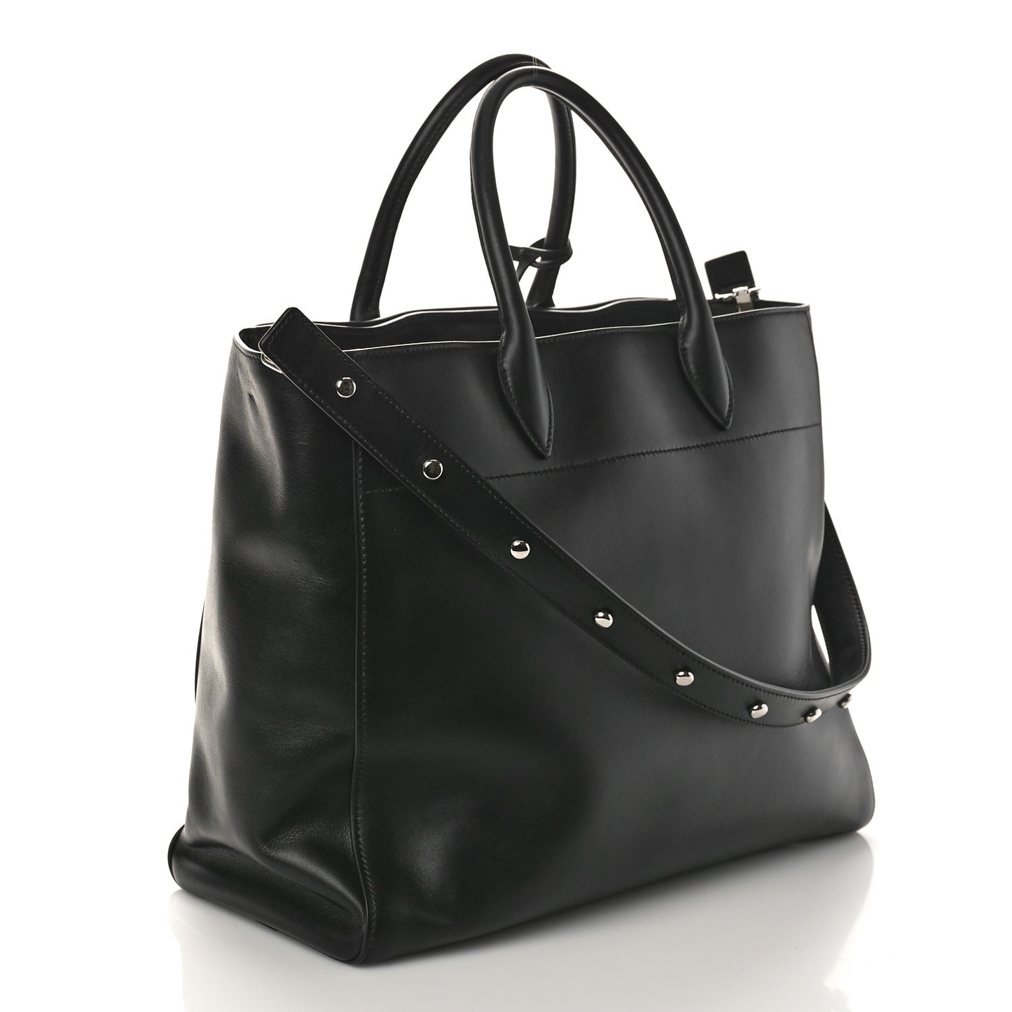 City Calf Tote Black