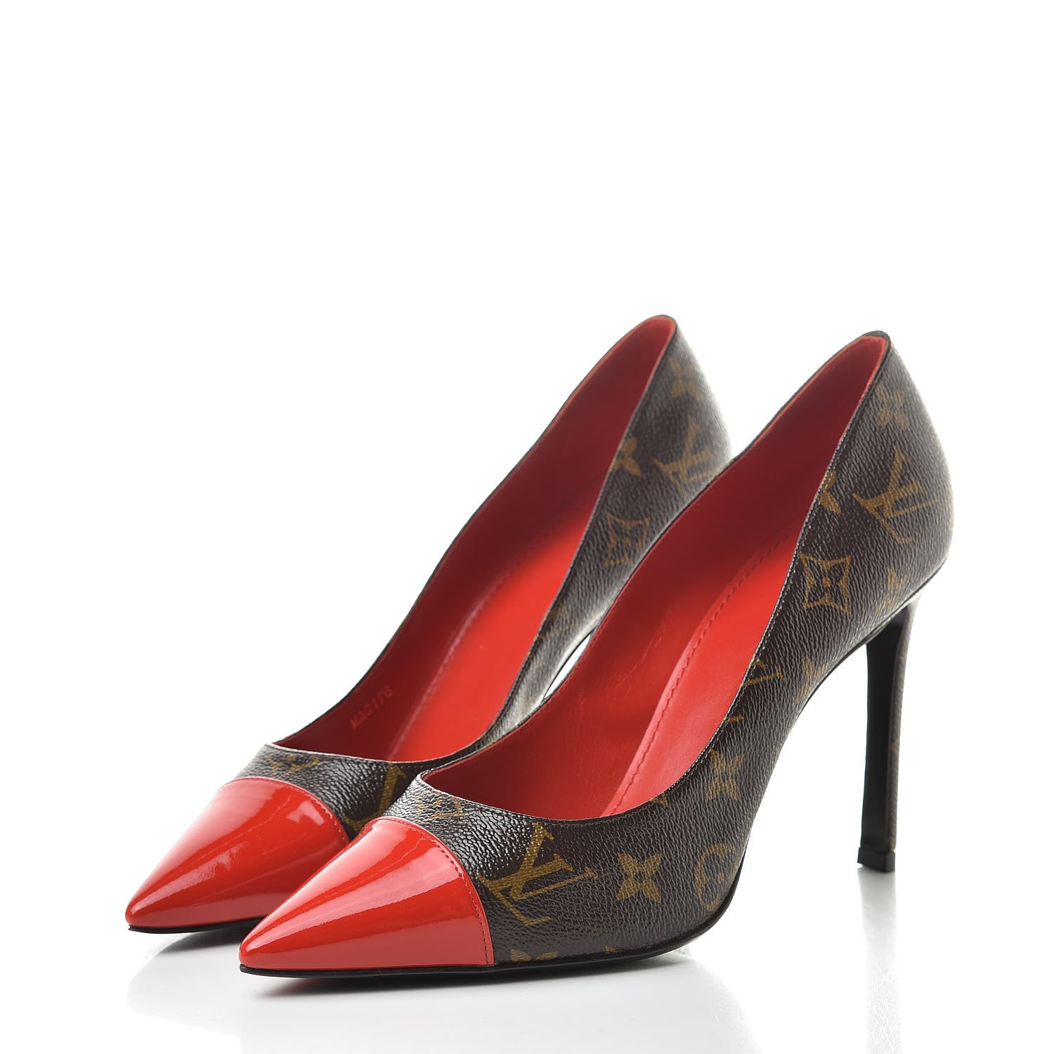 Louis Vuitton Monogram Cherie Pumps 41 Red 3 of 9