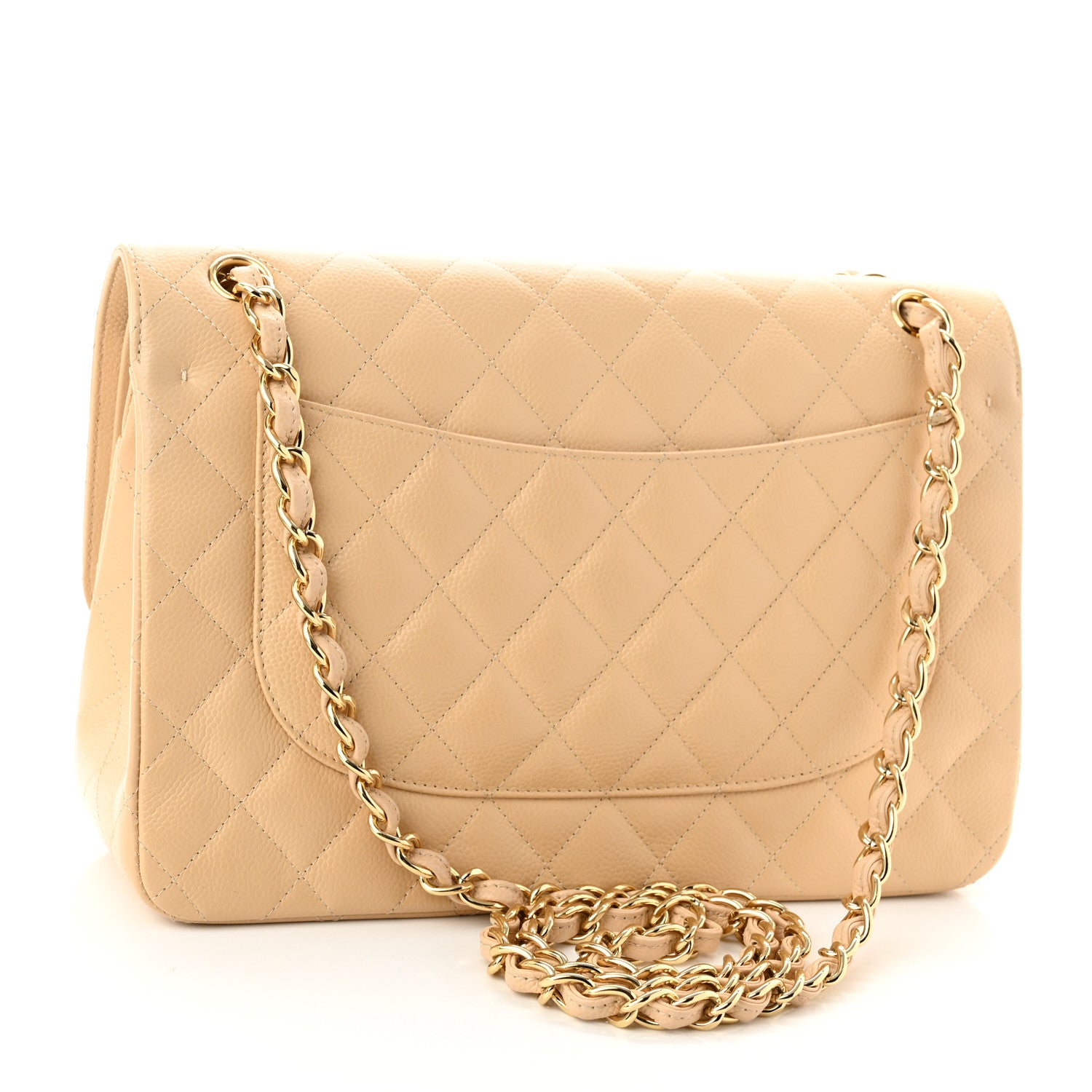 Chanel Caviar Quilted Jumbo Double Flap Beige Clair 3 of 11