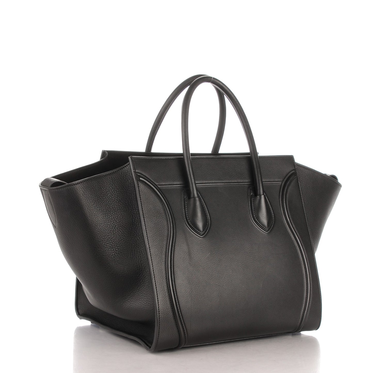 Supple Calfskin Medium Phantom Luggage Black