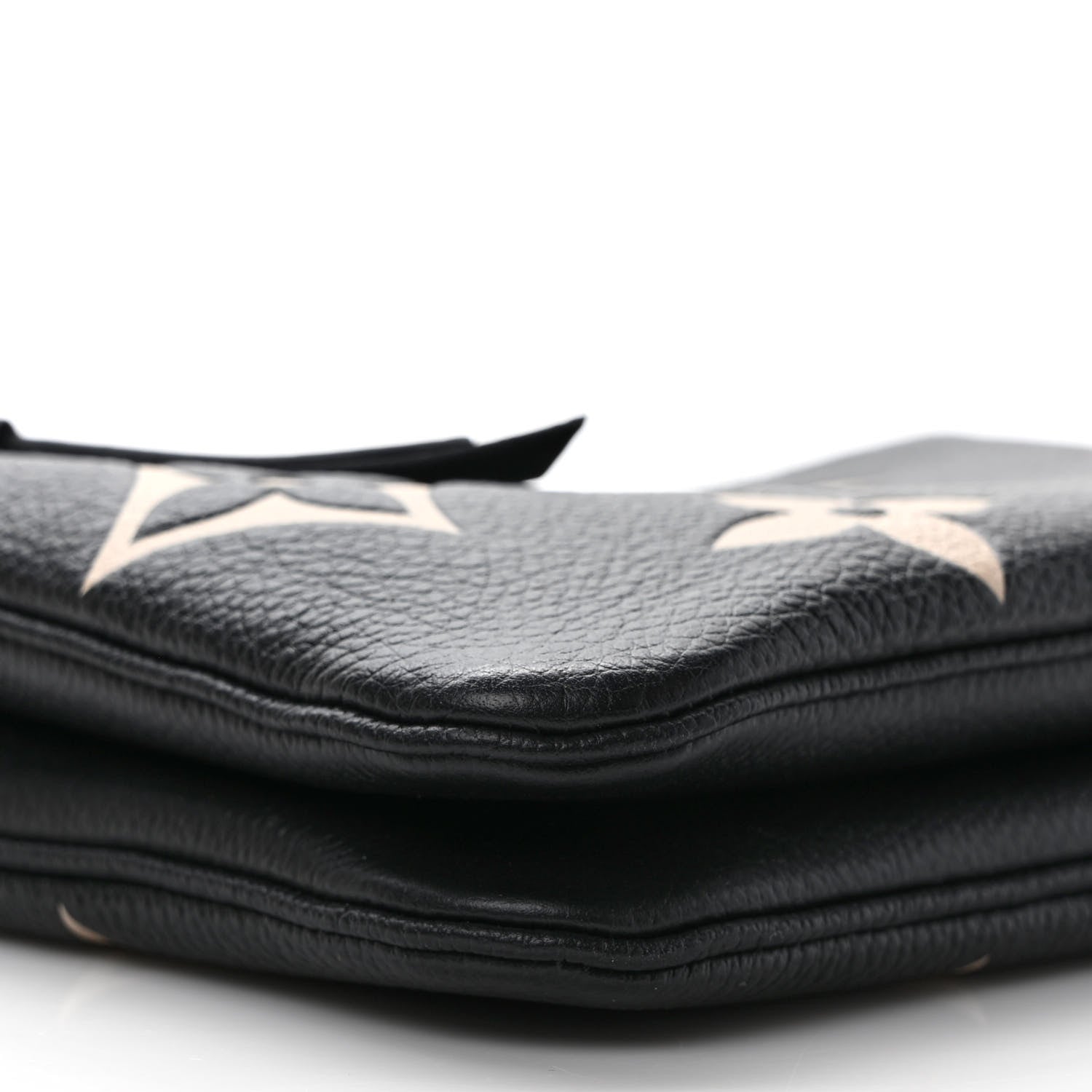 Louis Vuitton Empreinte Monogram Giant Double Zip Pochette Black Cream 8 of 10