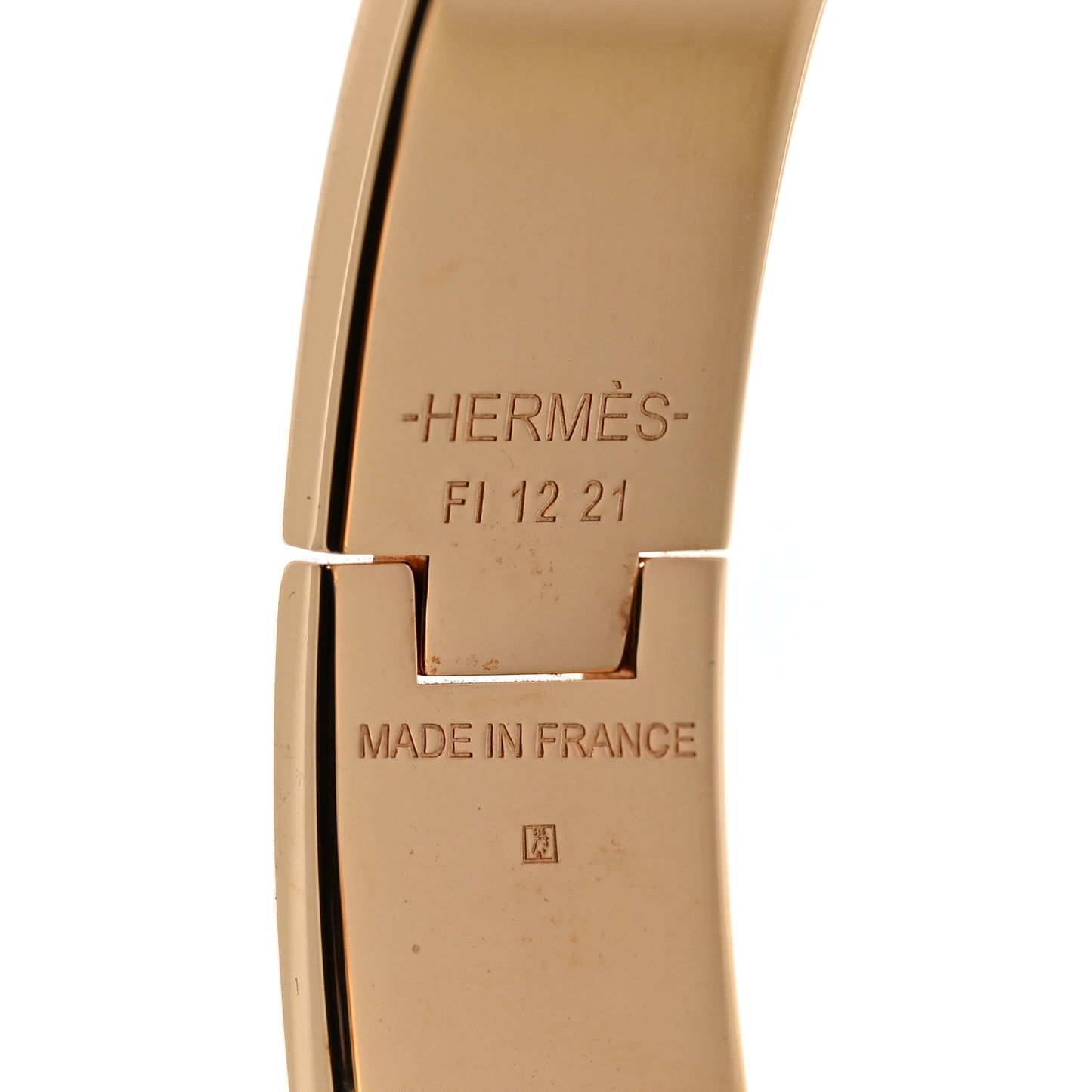 Enamel Narrow Clic Clac H Bracelet PM Creme