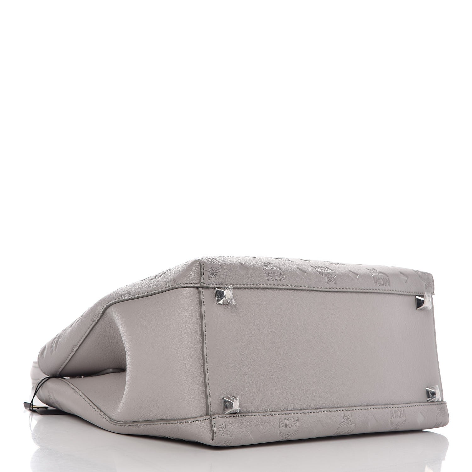 MCM Calfskin Ottomar Monogram Sarah Convertible Hobo Dove 6 of 16