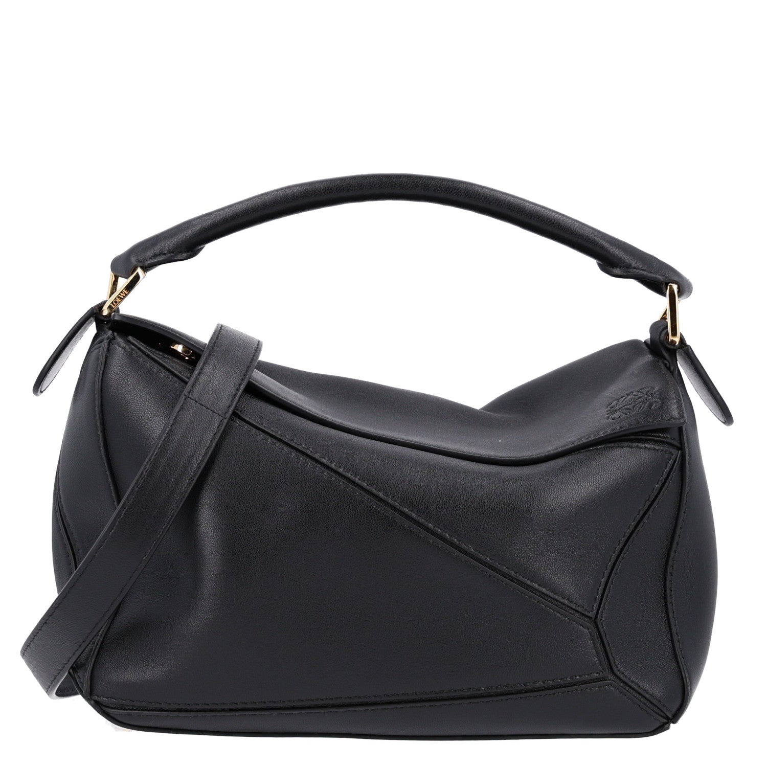 Loewe Nappa Lambskin Small Featherlight Puzzle Bag Black 1 of 10