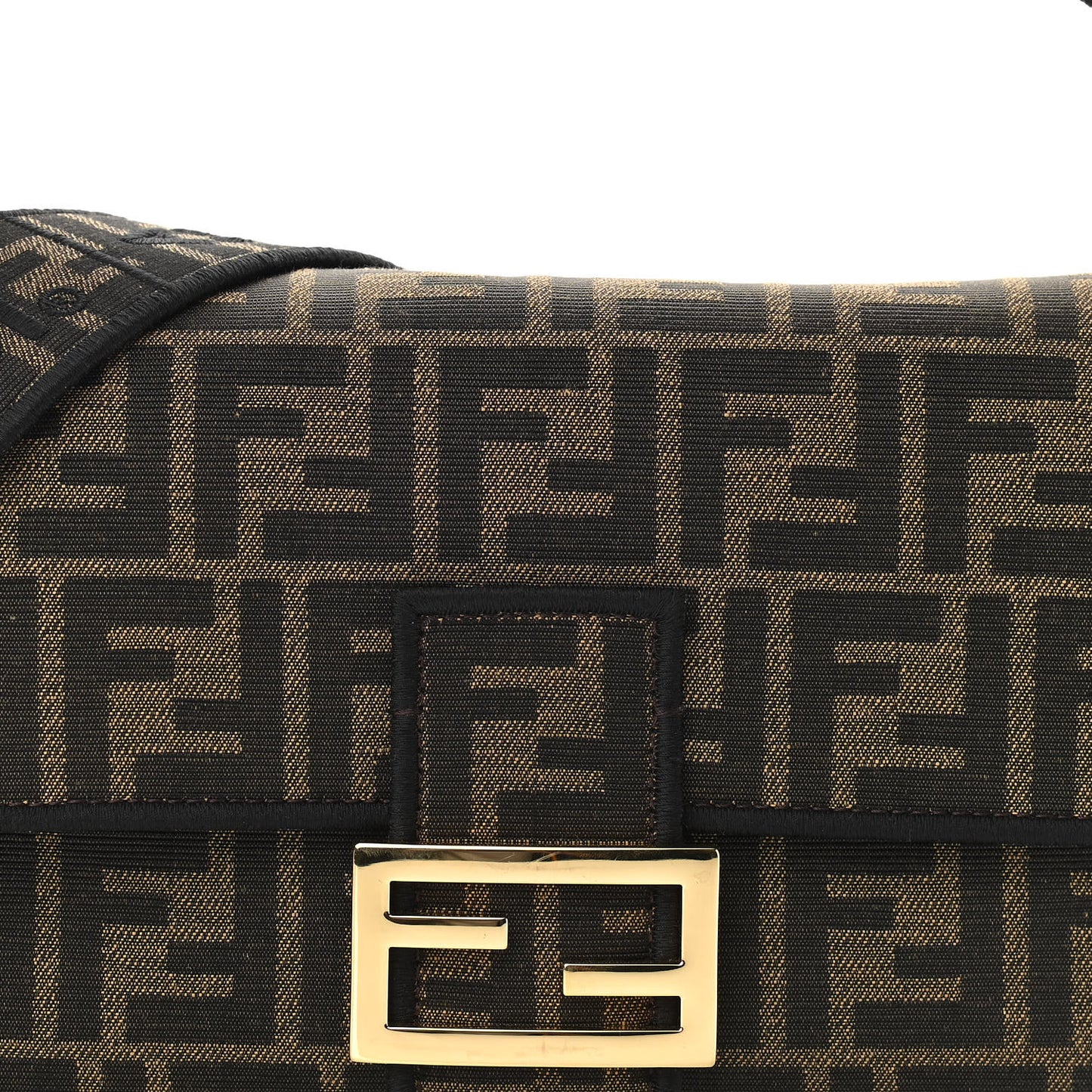 Fabric Jacquard FF 1974 Medium Baguette Tobacco Moro Black