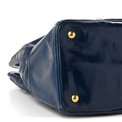 Miu Miu Vitello Shine Top Handle Satchel Cobalto 9 of 10