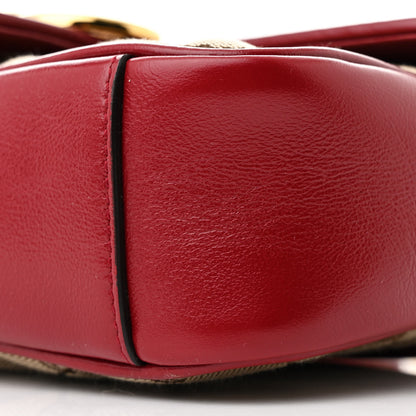 Gucci Monogram Azalea Calfskin Matelasse Diagonal Mini GG Marmont Shoulder Bag Beige Ebony New Cherry Red 10 of 10