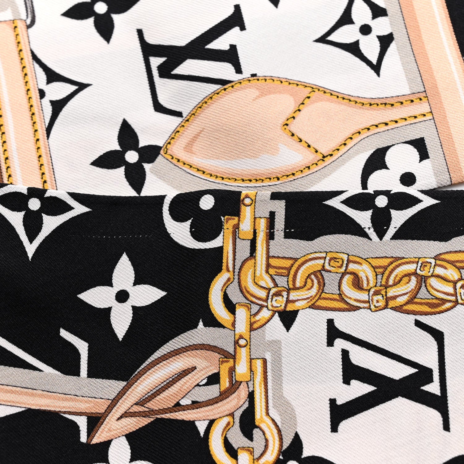 Louis Vuitton Silk Monogram Confidential Bandeau Black 4 of 5