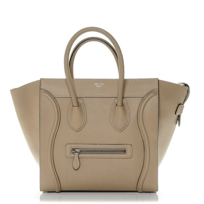 Celine Drummed Calfskin Mini Luggage Dune 1 of 8