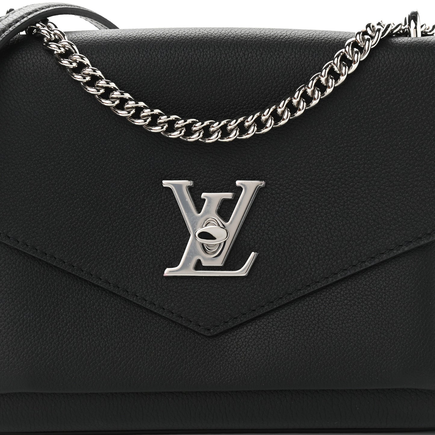 Soft Calfskin Mylockme Chain Bag BB Black