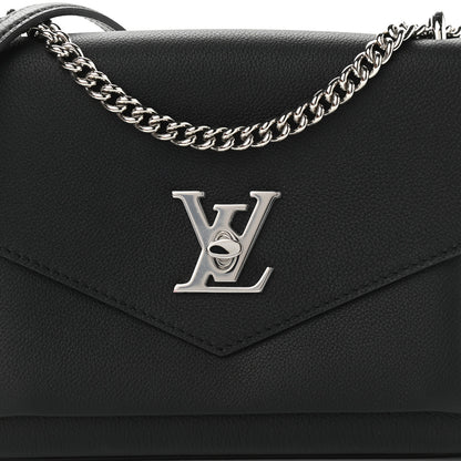 Louis Vuitton Soft Calfskin Mylockme Chain Bag BB Black 8 of 11