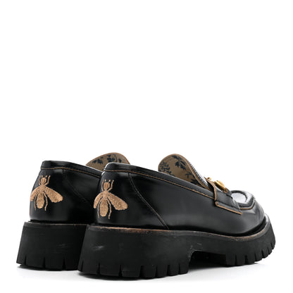 Gucci Cordovan Lux Womens Harald Horsebit 25mm Platform Loafers 38.5 Black 5 of 15