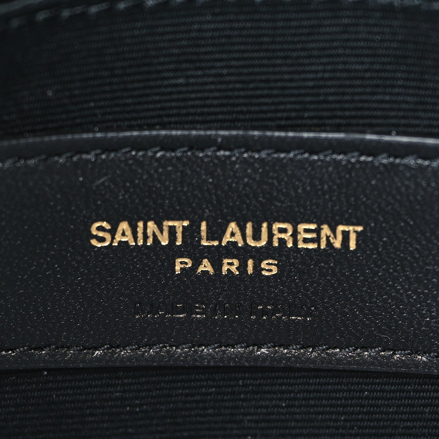 Saint Laurent Calfskin Matelasse Chevron Monogram A5 Wristlet Black 6 of 9