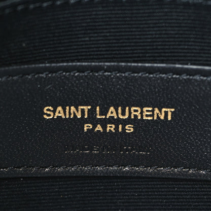 Saint Laurent Calfskin Matelasse Chevron Monogram A5 Wristlet Black 6 of 9