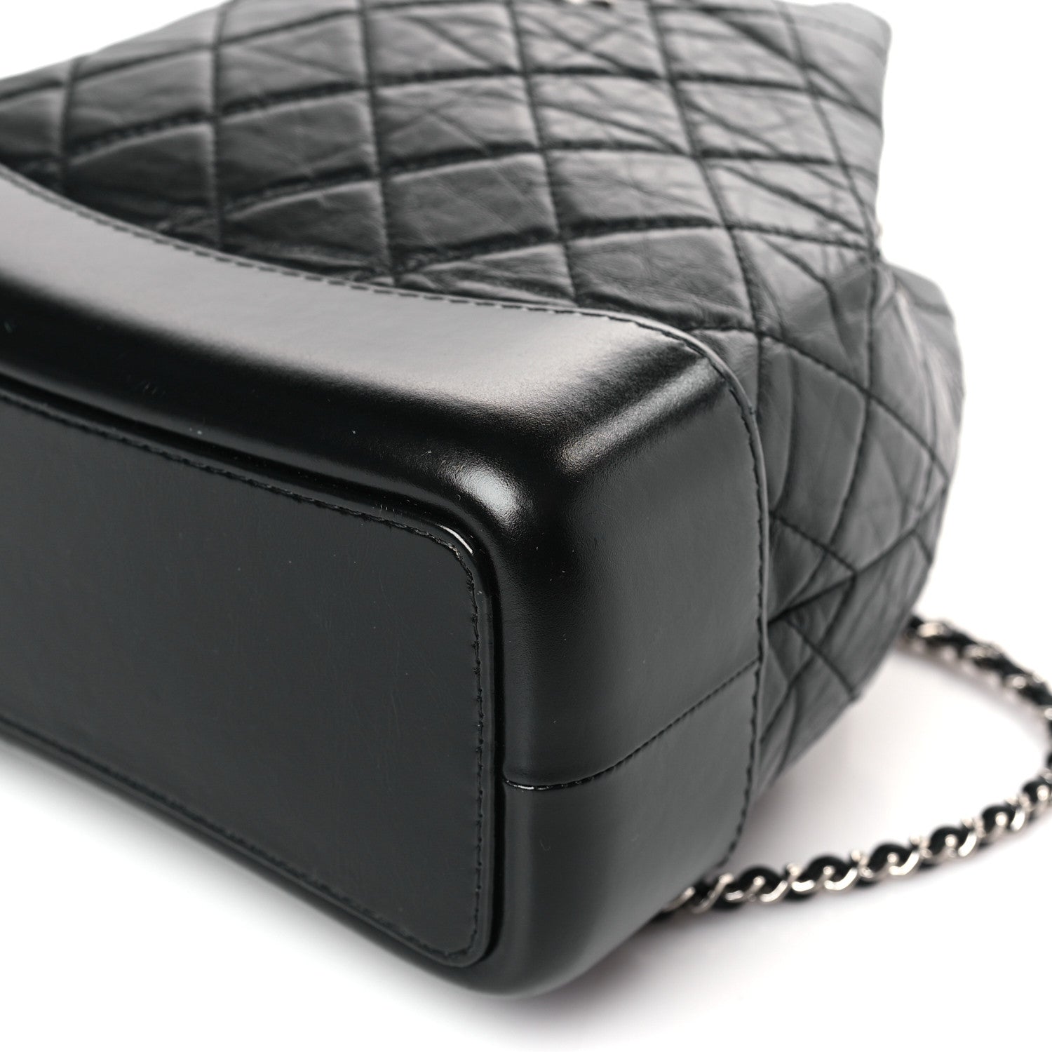 Chanel Aged Calfskin Quilted Small Gabrielle Backpack Black 10 of 10