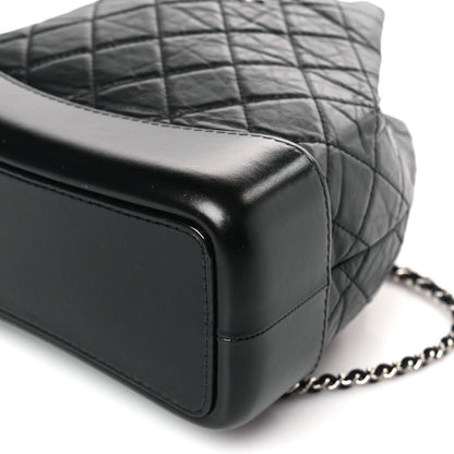 Chanel Aged Calfskin Quilted Small Gabrielle Backpack Black 10 of 10