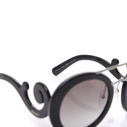 Prada Baroque Sunglasses SPR 13S Black 5 of 7
