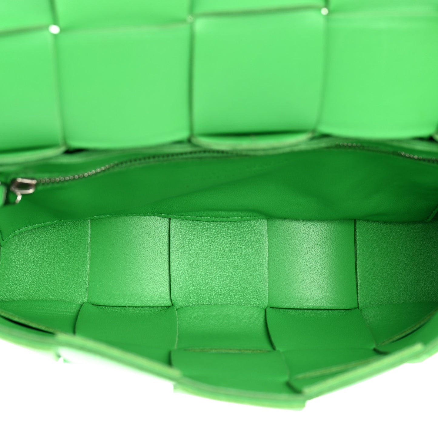 Lambskin Maxi Intrecciato Cassette Crossbody Bag Grass