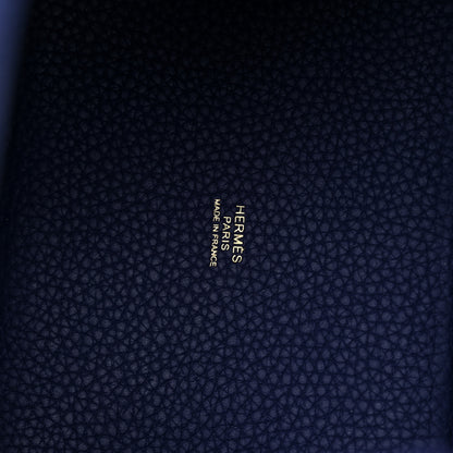 Hermes Taurillon Clemence Picotin Lock 18 PM Bleu Encre 6 of 8
