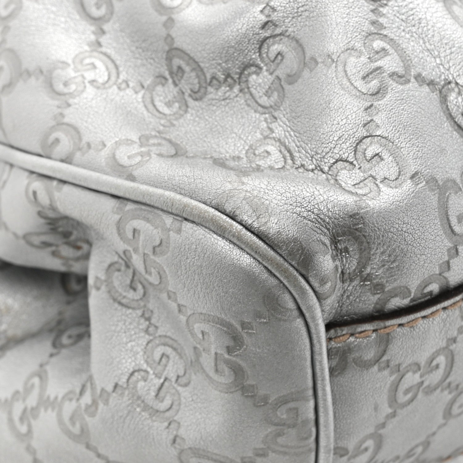 Gucci Metallic Guccissima Medium Sukey Tote Silver 14 of 18